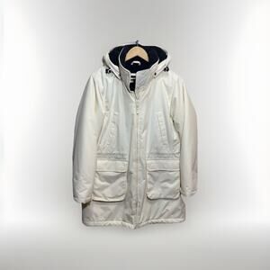 Lands’ End Women’s Squall Parka S 6-8 White Waterproof Polartec Insulated Coat